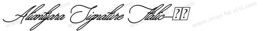 Aliantyara Signature Italic字体转换